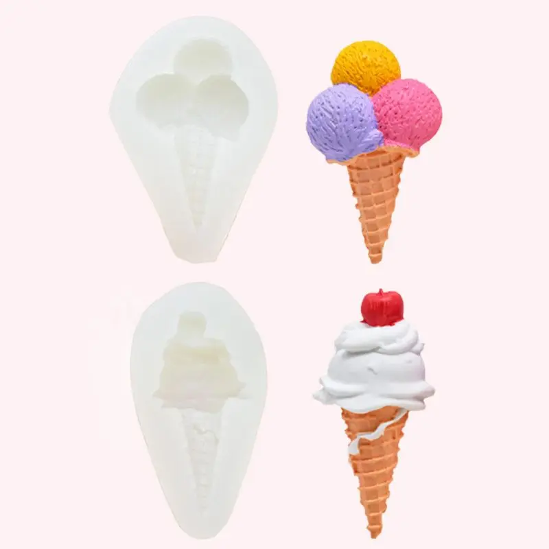 Сладкое мороженое конусы Мыло плесень Силиконовая смола литье кулон форма для