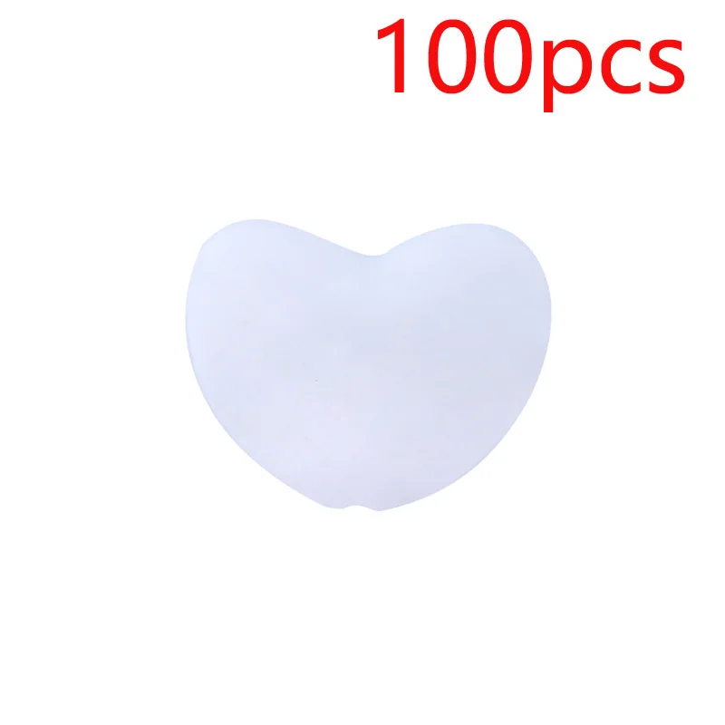 XCQGH 100 шт DIY Детские молярные силиконовые бусины-сердечки цепочка для детской соски браслет аксессуары свободные бусины Прорезыватель - Цвет: Белый