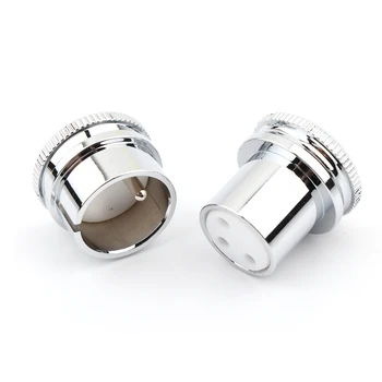 

Hi End Noise Stopper Chrome Plated Copper XLR Plug Caps 1 Pair male+female XLR Plug caps hifi audio protective xlr plug