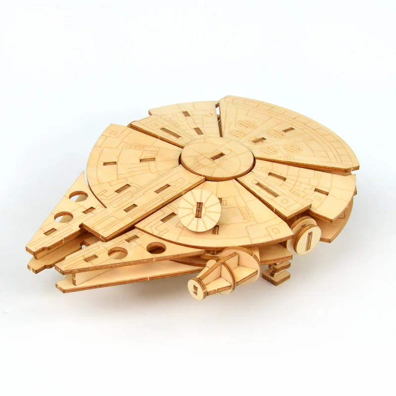 

Star Wars Tie Fighter At-te Walker Darth Vader Castle 3d Wooden Puzzle Toy Assembly Model Wood Kits Desk Decoration For Children