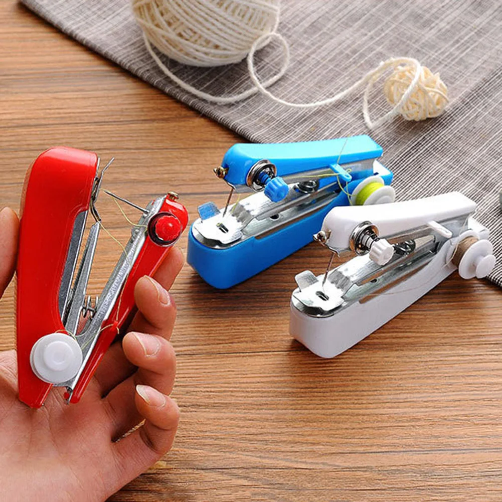 Manual Operation Portable Mini Sewing Machine Creative Simple Sewing Tools Home Travel Small Embroidery Random Color