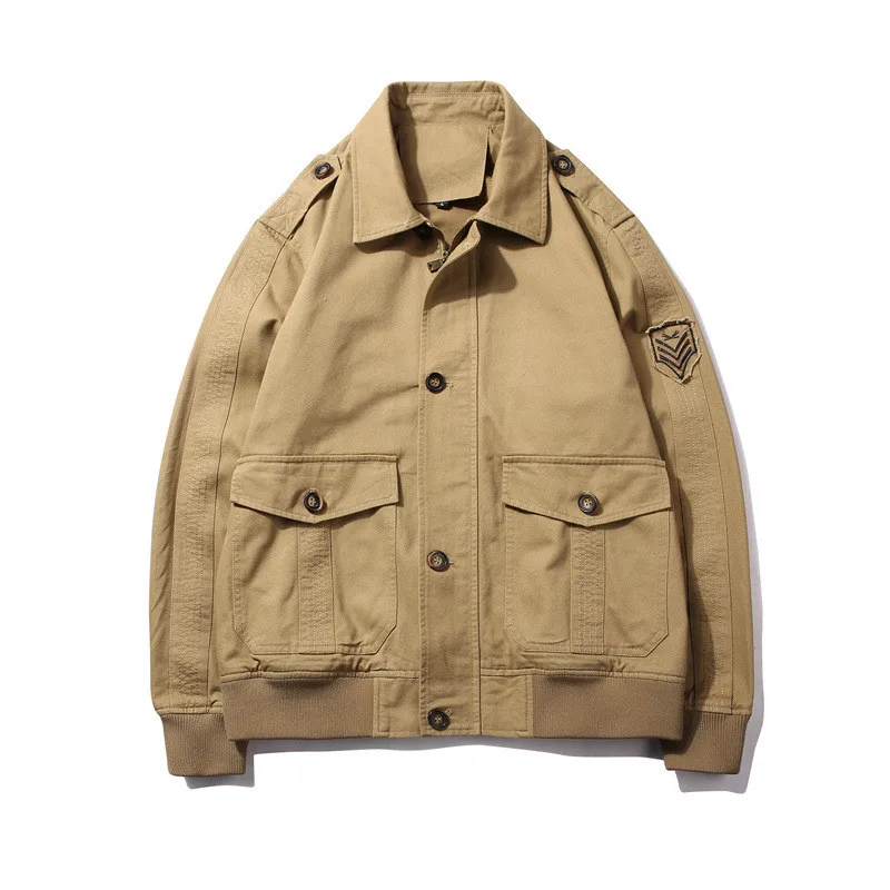 

MORUANCLE Men's Casual Cargo Jackets Military Style Tactical Jacket Outerwear With Big Pockets Turn Down Collar Plus Size M-5XL