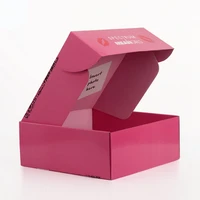 Shopify Eco Friendly Cosmetic Clothes Apparel Shipping E Flute Corrugated Cardboard Pink Mailer Boxes 1