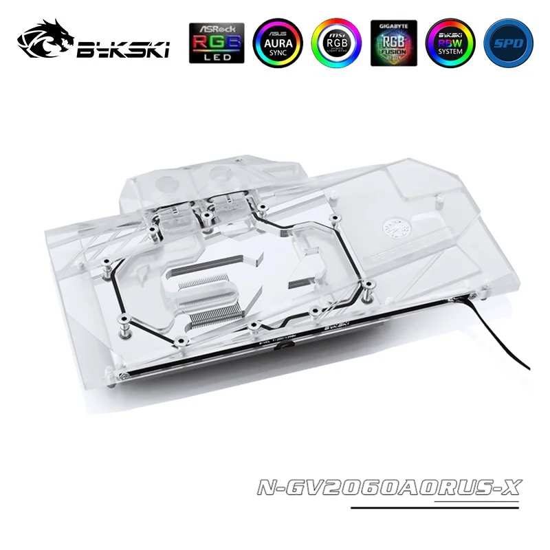 Bykski полный охват RGB/A-RGB GPU водоблок для VGA Gigabyte AORUS GeForce RTX 2060 Xtreme 6G видеокарта N-GV2060AORUS-X