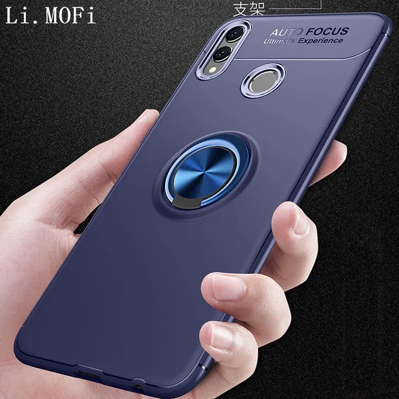 Армированный чехол для Huawei Honor 8x Чехлы защитный бампер держатель с кольцом на