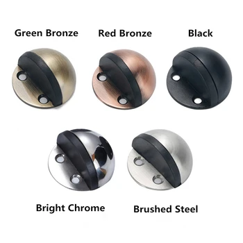 

1PC Non Punching Sticker Hidden Stainless Steel Rubber Door Stopper Door Holders Catch Floor Mounted Nail-free Door Stops