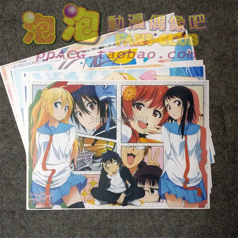 8 шт./компл. аниме ニセイ イ Nisekoi постер онодера косаки Хару канакура Yui настенные