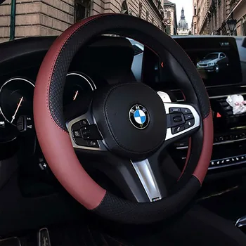 

WLMWL Leather Car Steering Wheel Cover For Honda all models CRV XRV Odyssey city crosstour civic crider vezel Car-Styling