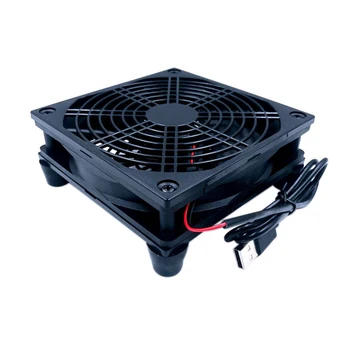 

USB Cooler Router Radiator DC 5V Protection Net with Screws Quiet Operation TV Box Cooler USB Power Fan