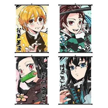 

New Cartoon Anime Demon Slayer Kimetsu No Yaiba Tanjirou Nezuko Anime Manga Wall Poster Scroll