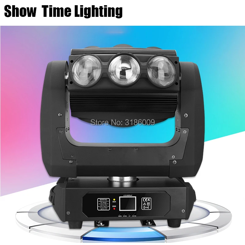 

Show Time Unlimited Rotate 9pcs 10W RGBW Led Phatom Beam Moving Head Good Effect Use For Party KTV Night Club Bar