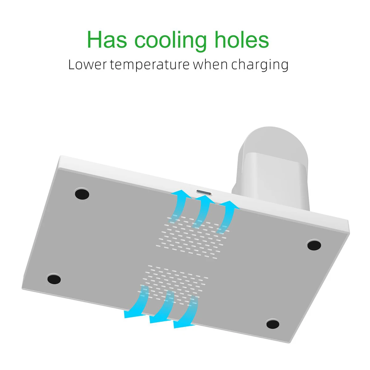 Qi Wireless Charger Dock Station Phone Headphone Headset Fast Charging Stand With Cooling Holes For Apple Watch For Airpods Pro