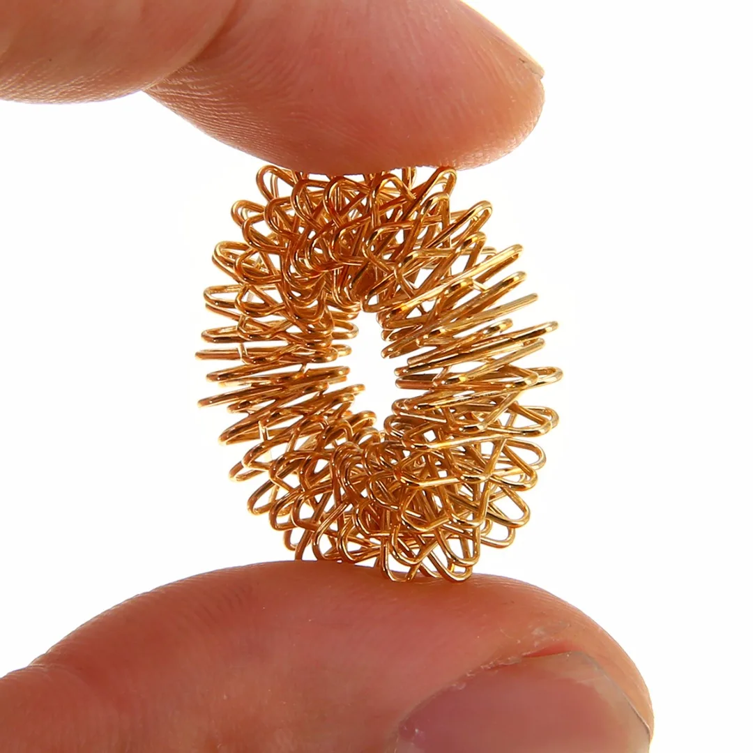 Finger Ring Toy Stress Relief Spiky Sensory Spring Fingers Rings Autism Anti Toy Stress Kids Finger Acupressure Message Ring