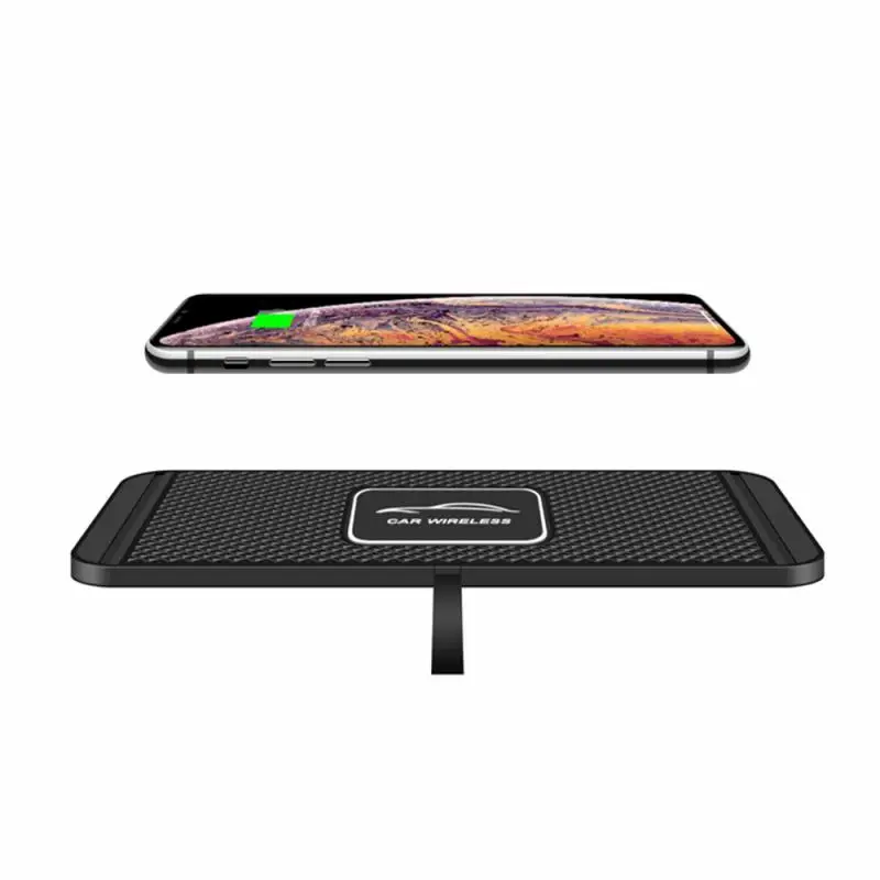 Fast Wireless Charger Car Mobile Phone Charging Pad Non-slip Charger For IPhone XS XR XSMAX X Samsung S10 S9 S8 Note9 8 5