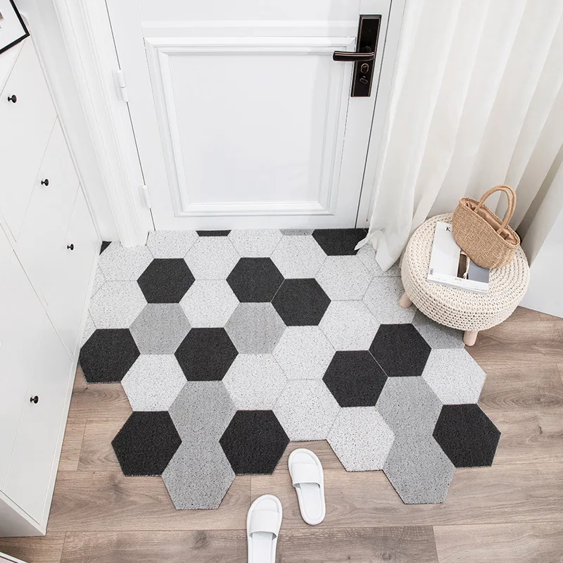 Dust Doormat Carpet Anti-Slip PVC Silk Loop Door Mat Eastern Minimalist Kitchen Mats Bathroom Living Room | Дом и сад