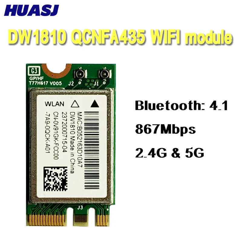 Huasj Nuovo Dw1810 Ac Ngff 433Mbps Bt 4.1 Wifi Scheda Di Rete Wireless Qcnfa435 Modulo Wifi