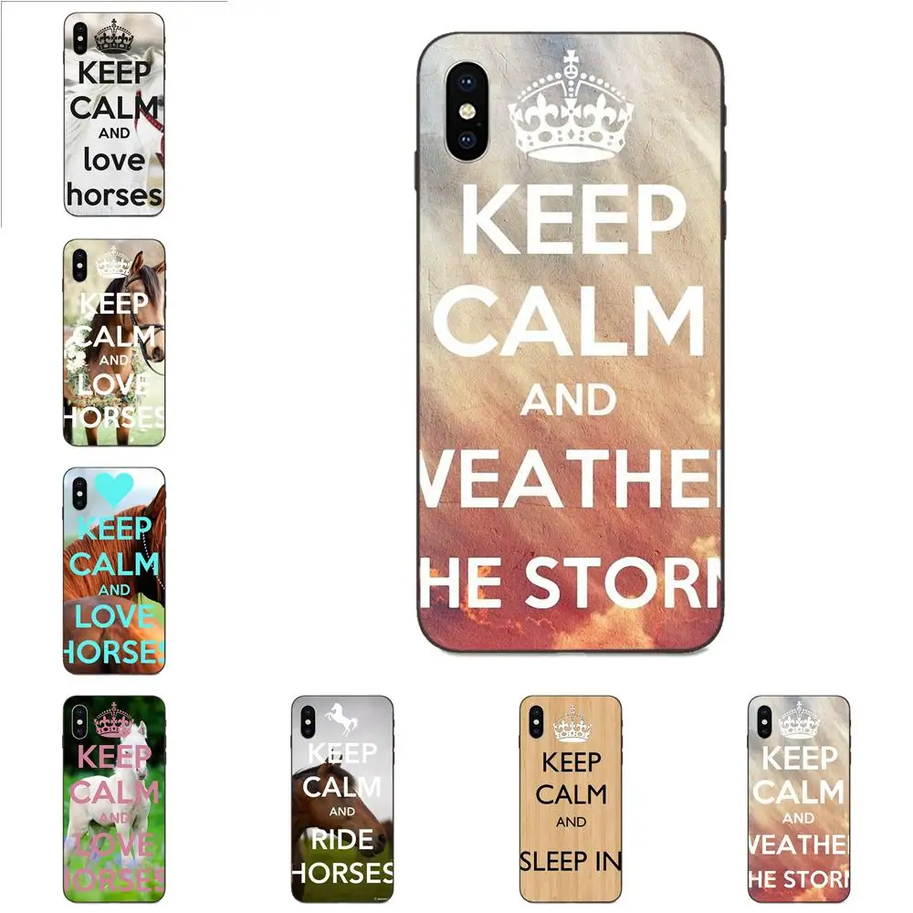 Keep Calm I Love с лошадью мягкий сумочки для аксессуаров Galaxy A10S A20S A2 Core A30S A40S A50S A70S A90 5G M10