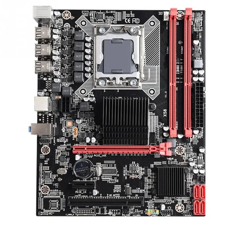 Настольная материнская плата LGA 1366X58 ECC DDR3 быстрая двухканальная 32G для Intel LGA1366 E5