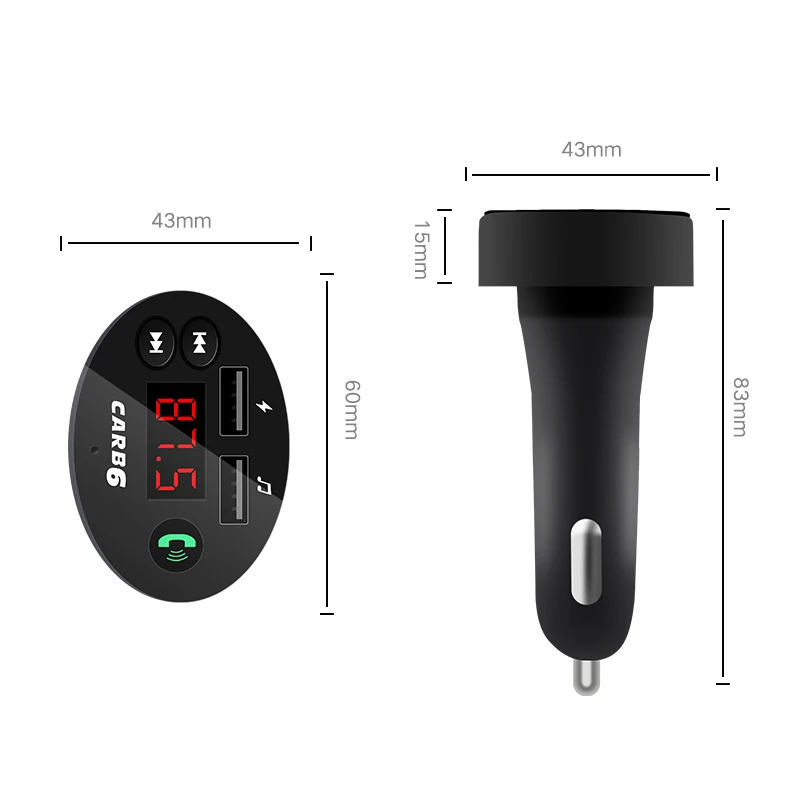 DHKEJI USB Автомобильное зарядное устройство Bluetooth Hands-free Автомобильная fm-карта аудио MP3 модулятор