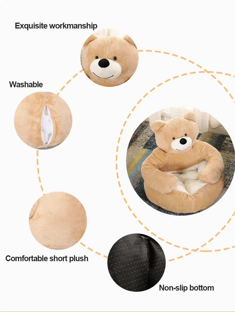 Super Soft Bear Bed For Dogs In Winter – DogMega.Com