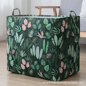 

Large Laundry Hamper Bag Canvas Clothes Storage Basket Clothes Barrel Bags Kids Toy Clothes Container With Handles Storage Bin