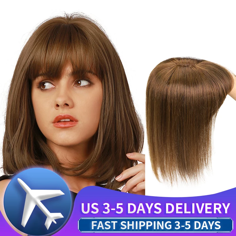 Peluca de cabello humano para mujer, tupé de 10 , 12 y 14 de estilo T de 10x12cm, pieza de cabello Natural Remy