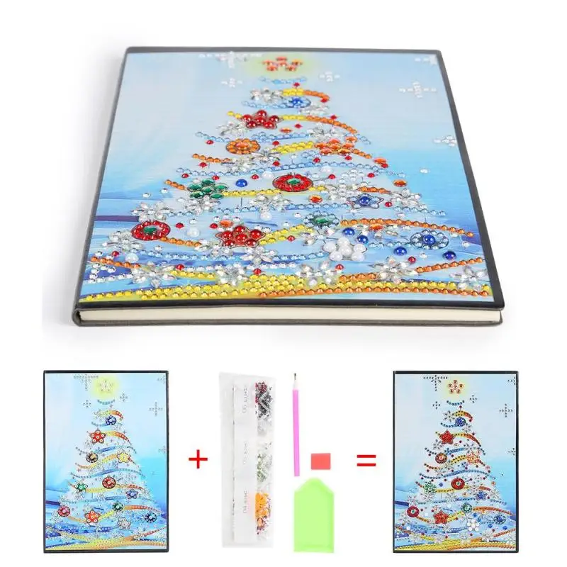 60 страниц Алмазный альбом для рисования DIY Рождество Navidad алмаз особенной формы вышивка крестиком A5 тетрадь Дневник Книга - Цвет: B