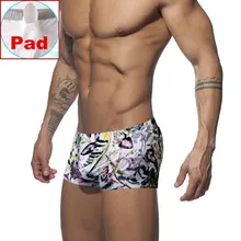 Мужская одежда для плавания с пачкой, мужские плавки с листьями, плавки, боксеры, мужские купальные костюмы для серфинга, пляжные шорты, спортивная одежда