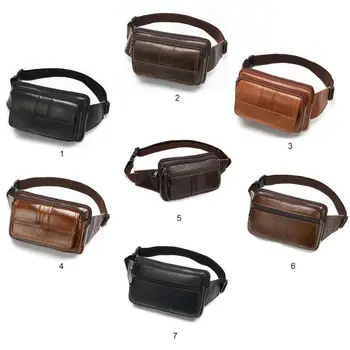 

Men Leather Waist Bag Fanny Pack Belt Travel Hip Bum Purse Chest Phone Pouch M6CC