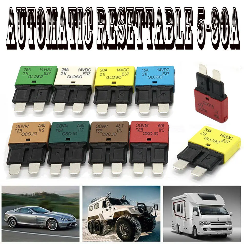 5A/6A/7.5A/10A/15A/20A/25A/30A автомат защити цепи лезвие сменный предохранитель для грузовик