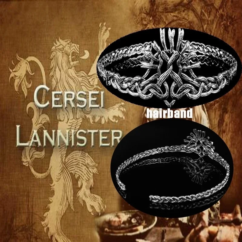Игра престолов Cersei diдиадема повязки для волос фильм косплей аксессуары для волос повязка на голову ювелирные изделия Корона конкурса красоты повязка для волос