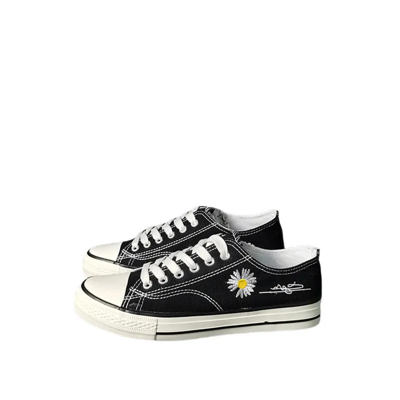 KPOP G-Dragon Embroidery Daisy Design canvas shoes PEACEMINUSONE Summer Shoes Fans Collection wj49 KPOP G-Dragon Embroidery Daisy Design canvas shoes PEACEMINUSONE Summer Shoes Fans Collection wj49