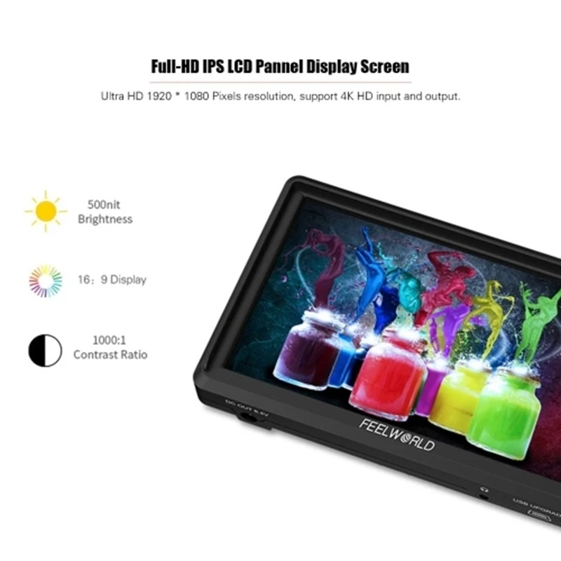 FEELWORLD FW568 5,5 дюймов камера поле DSLR монитор маленький Full HD 4K HDMI 1920x1080 ips видео фокус помощь для sony Nikon Canon