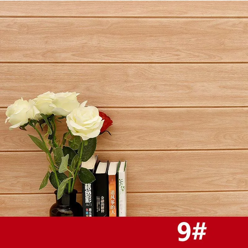 Style9 3D деревянная Настенная Наклейка для гостиной домашний декор PE пена водонепроницаемое покрытие для стен обои для телевизора фон для детской комнаты 3D наклейка s - Цвет: Style9
