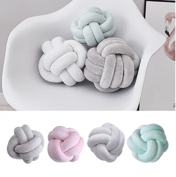 

Soft Plush Knot Cushion Sofa Throw Pillow for Living Room Green