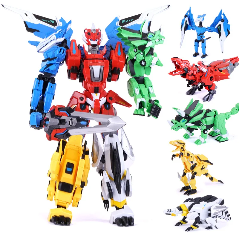 

Genuine Iron And Steel Dragon Mech Toy Ultraman Power Five Fit Dinosaur Transformation Mechanical Beast Jingang Robot