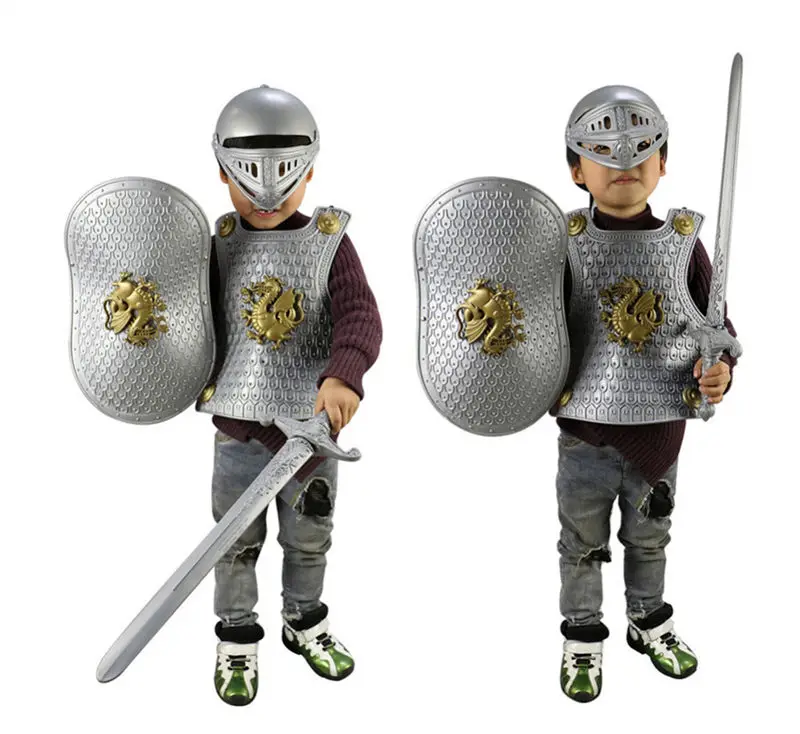 High-Quality-Halloween-Children-Kids-Knight-Gladiator-Dress-up-Costume-Armor-Shield-Sword-Helmet-Warrior-Cosplay