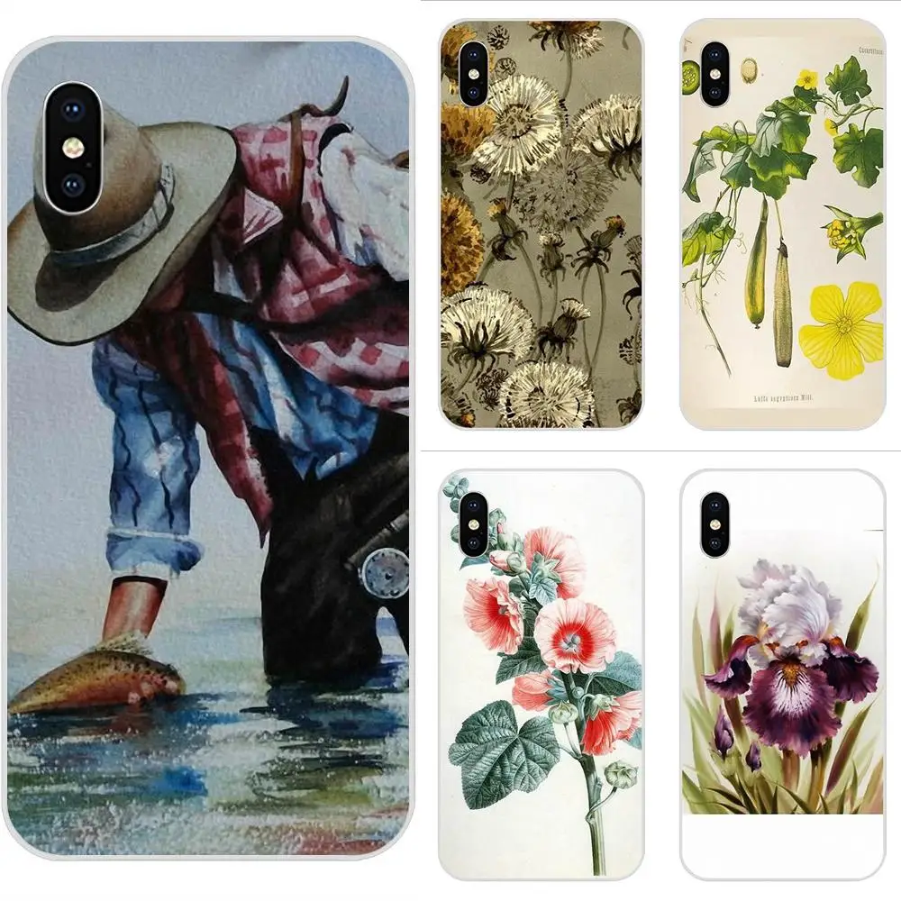 TPU Capa Cover Case For LG K50 Q6 Q7 Q8 Q60 X Power 2 3 Nexus 5 5X V10 V20 V30 V40 Q Stylus Vintage Watercolor Set | Мобильные