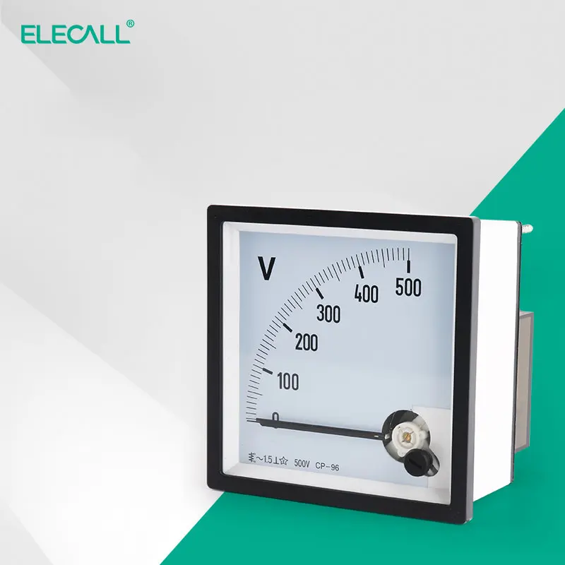 ELECALL CP-96 AC вольтметр аналоговый Панель механический Вольтметр Указатель 20v с алюминиевой крышкой, 50В 250v 300 v 500V