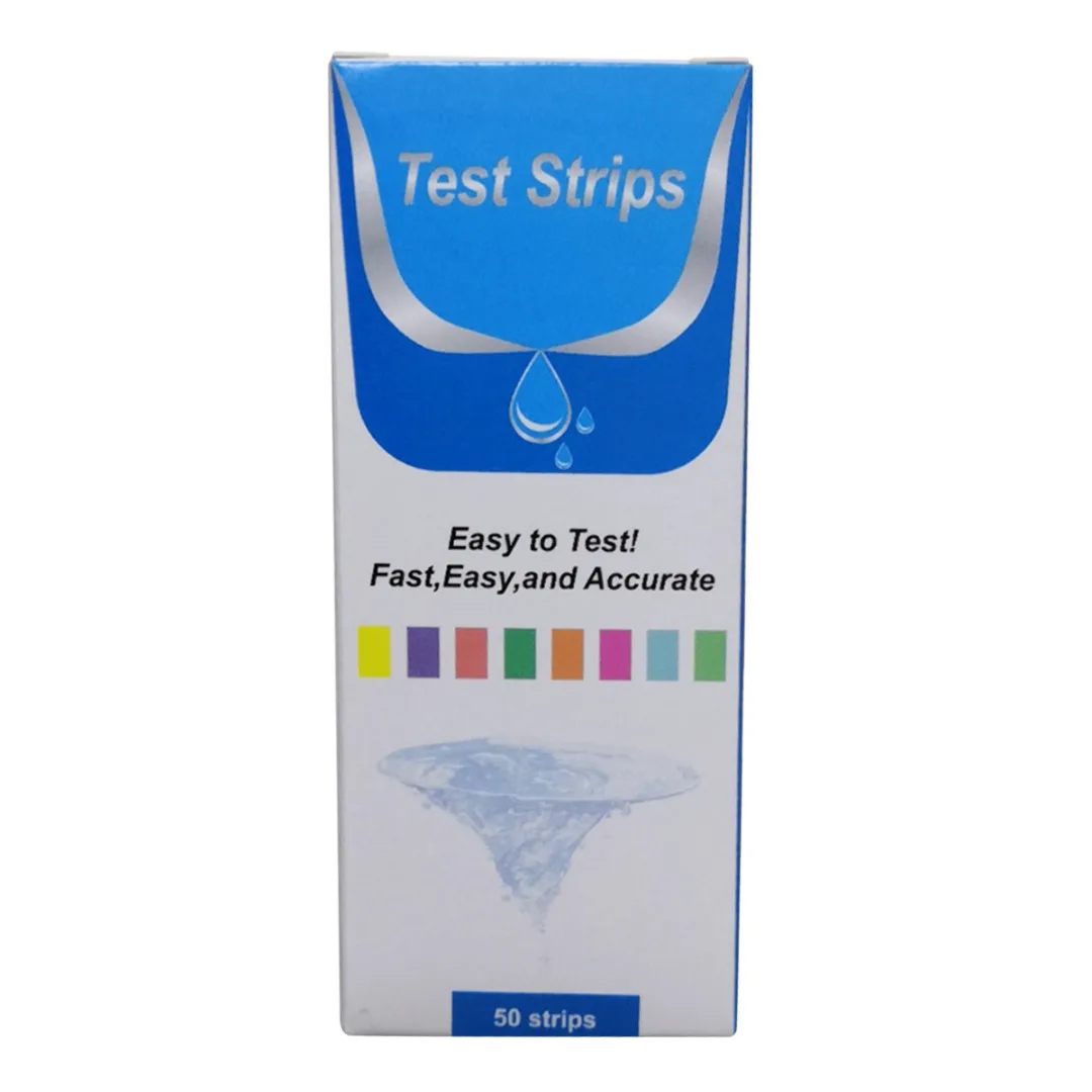 

50pcs Water Quality Test Papers PH Level Total Alkalinity Testing For Aquarium Fish Tank Analyzing Test Strip 6 In 1
