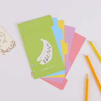 

Creative color A5 every page Notebook 6 hole loose-leaf refills Summer fruit stream every other page