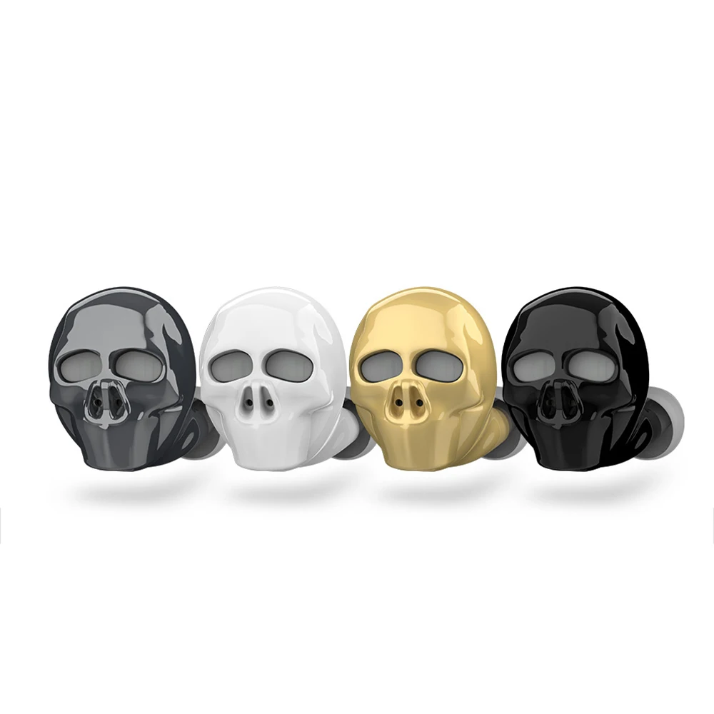 1Pc Skull Bone Bluetooth Earphone with Microphone Noise Cancelling Hi Fi Handsfree Bass Stereo Mini Micro Earbud Earpiece