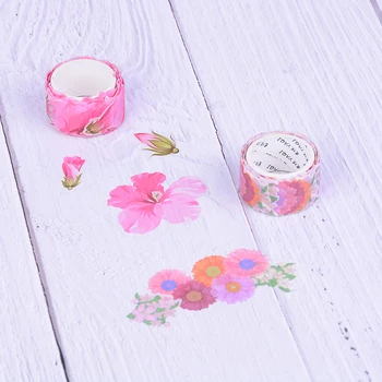 

200PCS/Roll DIY Flower Petals Washi Tape Decorative Masking Tape Diary DIY Paper Stickers Scrapbooking