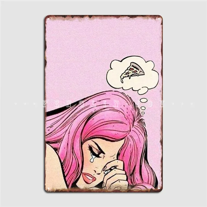 

Get Me A Pizza Metal Sign Cinema Kitchen Pub Garage Funny Painting Décor Tin Sign Poster