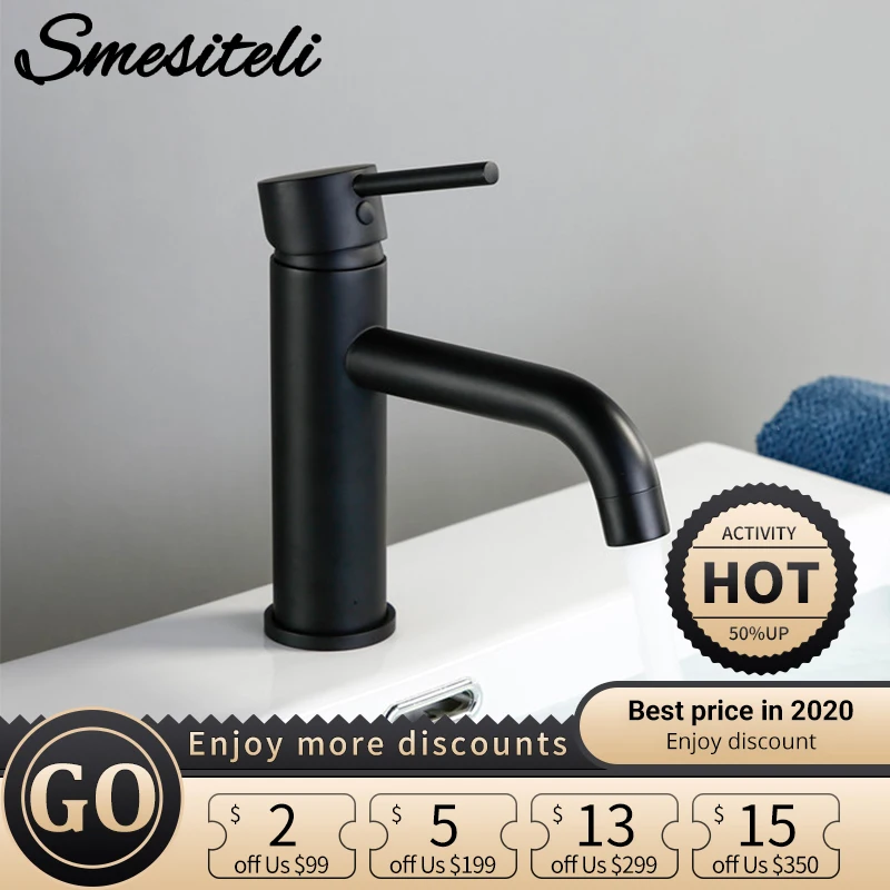 Smesiteli Basin Faucets Promotions Bathroom Faucet Round Matt Black Gold Rose Basin Mixer Tap Bathroom Small Sink Faucet