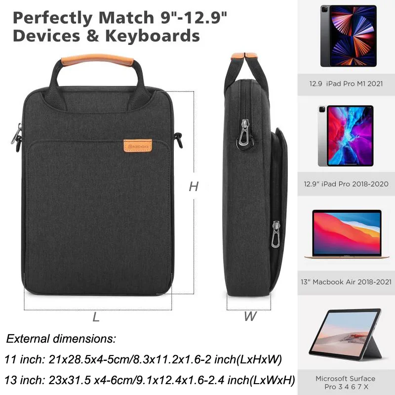 NIDOO Tas Laptop Lengan untuk MacBook Air Pro 13 M1 Tas Bahu untuk
