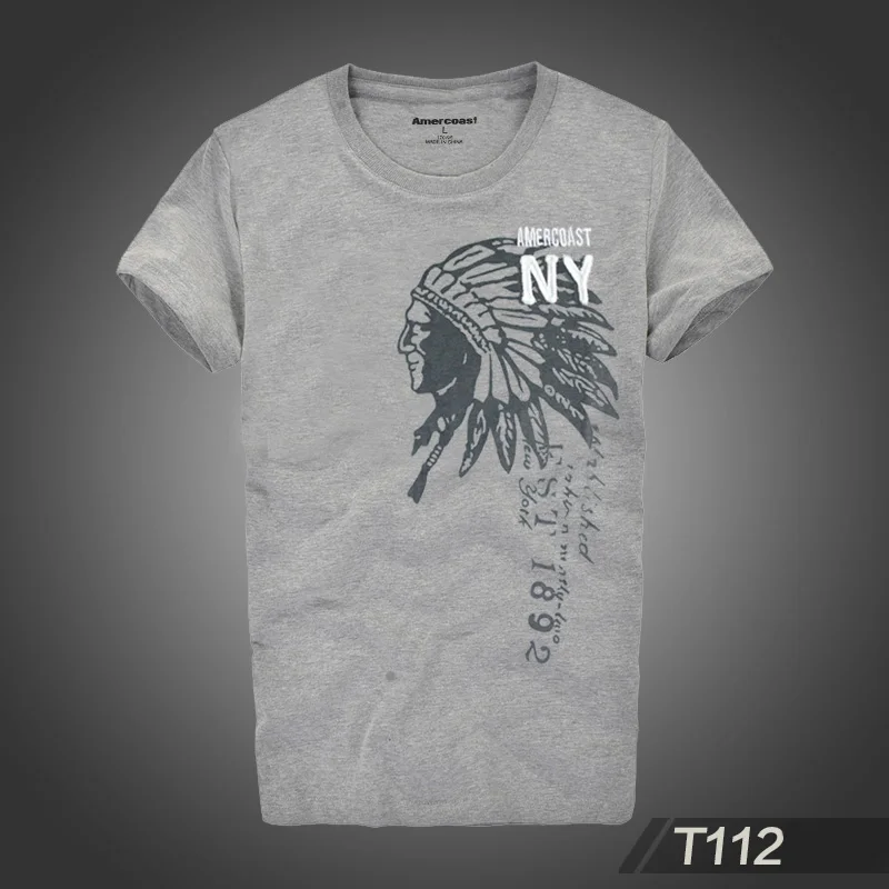 T112 Flower grey Мужская футболка с принтом из хлопка, американский стиль, новинка, модный известный бренд, Летний стиль - Цвет: T112 Flower grey