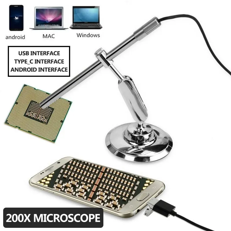 

Digital Microscope Endoscope WiFi Silver Hand Held Endoscope Computers Inspection Camera Monitoring Photos Durable Practical