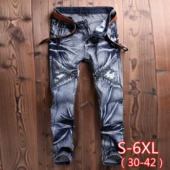 

Jeans Men Male Jean Homme Mens Men'S Classic Fashions Pants Denim Biker Pant Slim Fit Baggy Straight Trousers Designer Ripped
