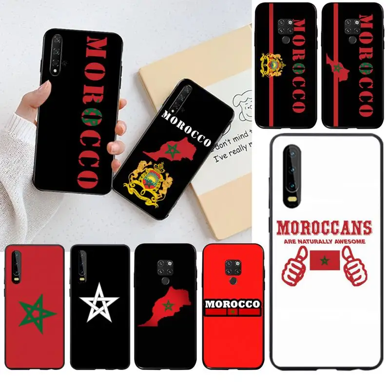 HUAGETOP марокканский Национальный флаг Мягкий чехол для телефона Huawei P40 P30 P20 lite Pro Mate